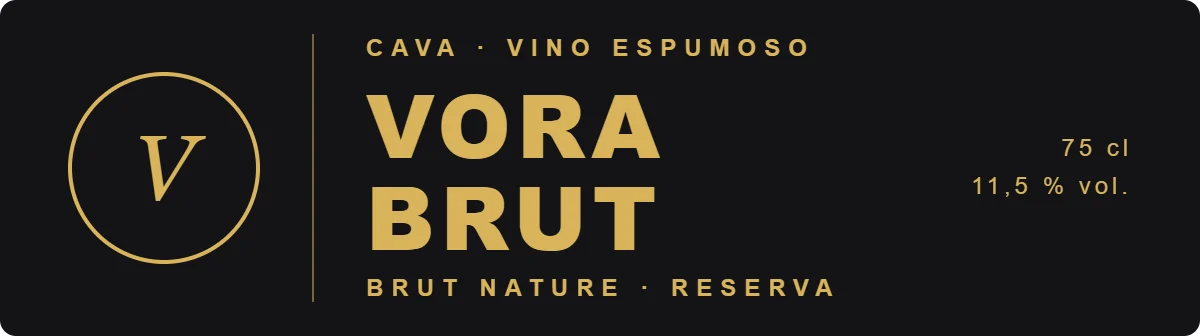 Etiquetas de vino en Cataluña: diseño de etiqueta para cava brut nature