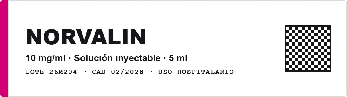Etiquetas farmacéuticas en Madrid: diseño de etiqueta para vial inyectable