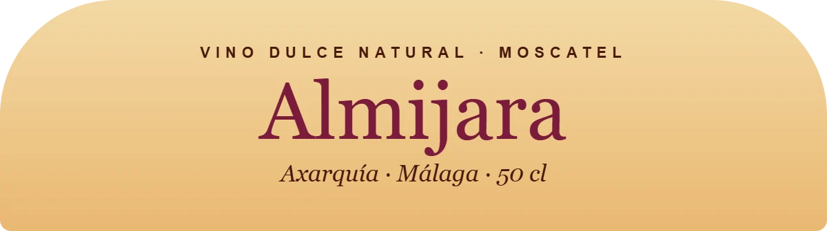 Etiquetas de vino en Málaga: diseño de etiqueta para vino dulce de moscatel