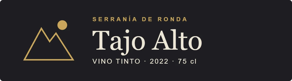 Diseño de etiqueta para vino tinto de la Serranía de Ronda