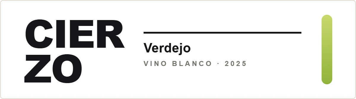 Diseño de etiqueta para vino blanco verdejo